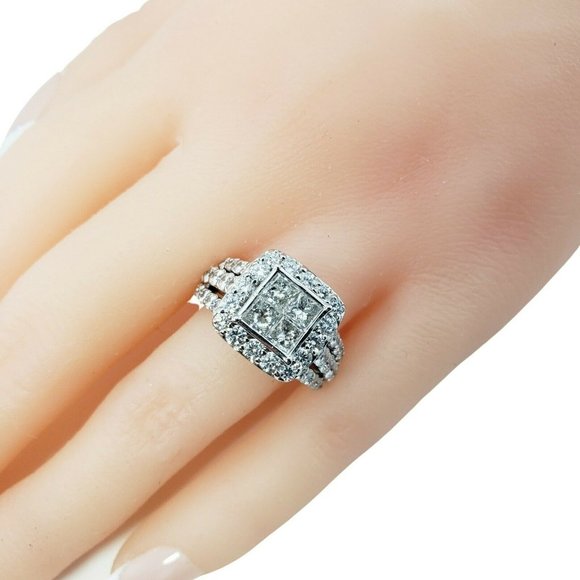 Vintage 14 Karat White Gold and Diamond Ring Size 6.5 #11381 - Picture 9 of 9